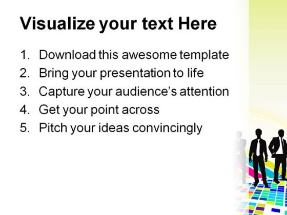 Abstract Mosaic Business PowerPoint Template 1010