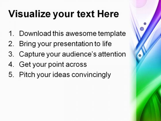 Abstract Rainbow Beauty PowerPoint Template 0910