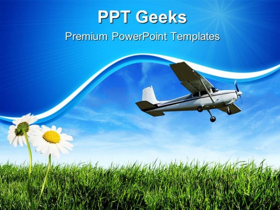 Airplane Travel PowerPoint Templates And PowerPoint Backgrounds 0411