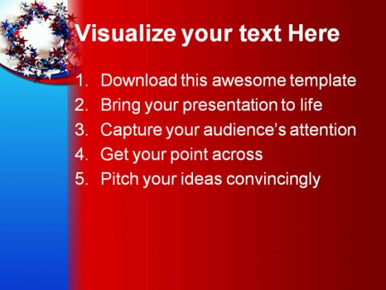 All Around American Star Americana PowerPoint Background And Template 1210
