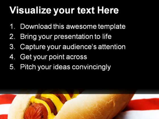 Ameri Burger Food PowerPoint Template 1110