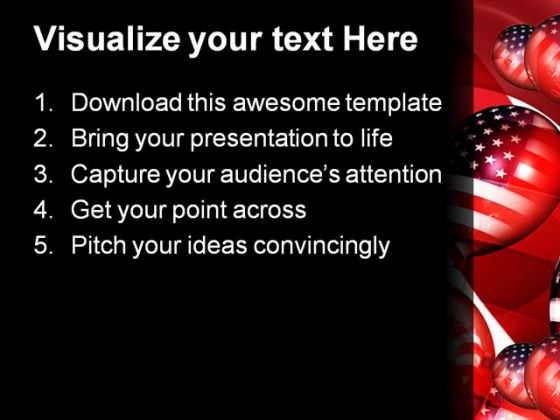 American Balloons01 Festival PowerPoint Template 1010