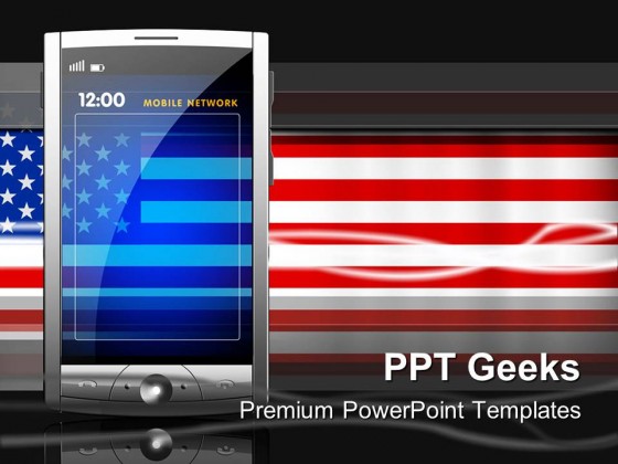 American Mobile Technology PowerPoint Templates And PowerPoint Backgrounds 0411