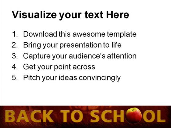 Back To School02 Education PowerPoint Template 0810