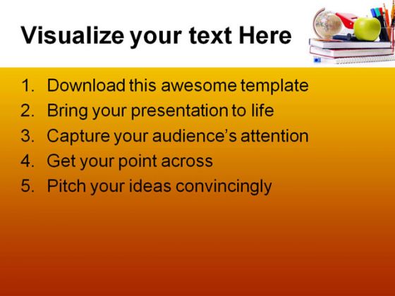 Back To School04 Education PowerPoint Template 1010