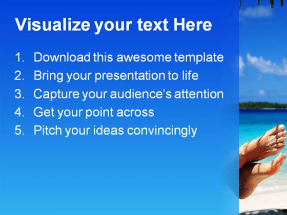 Beach Relax Beauty PowerPoint Template 1110