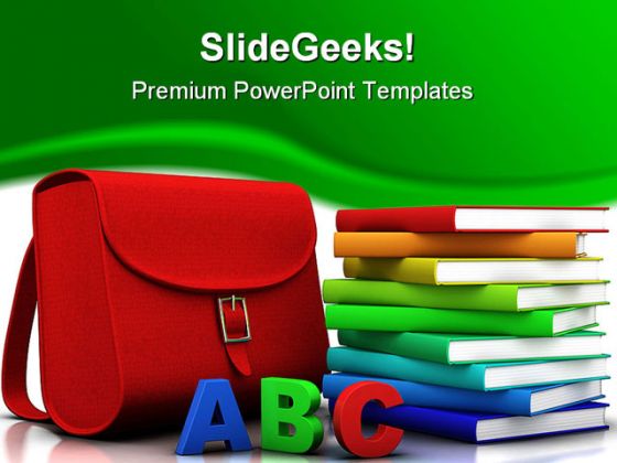 Blocks Abc And Books Education PowerPoint Template 1110