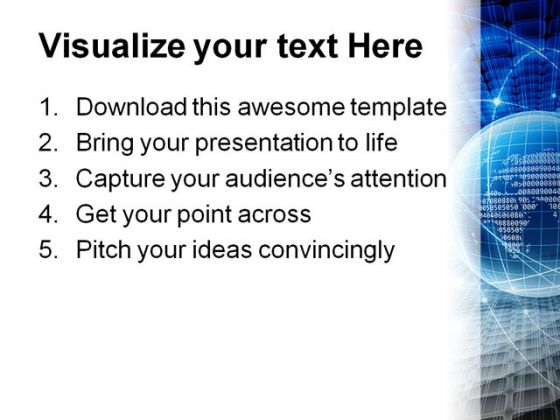 Blue Abstract Beauty PowerPoint Template 1010
