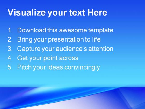 Blue Abstract PowerPoint Template 0910