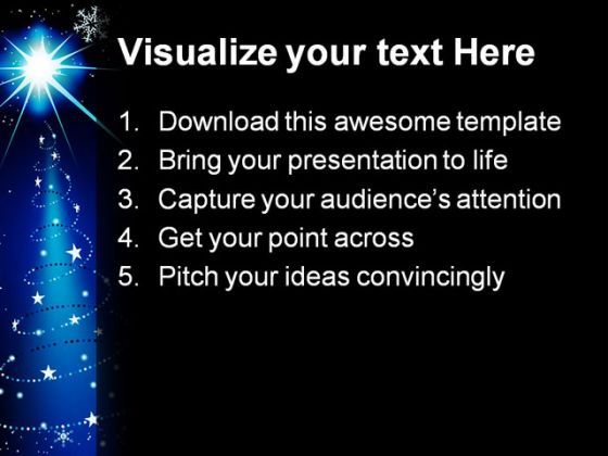 Blue Christmas PowerPoint Template 0610