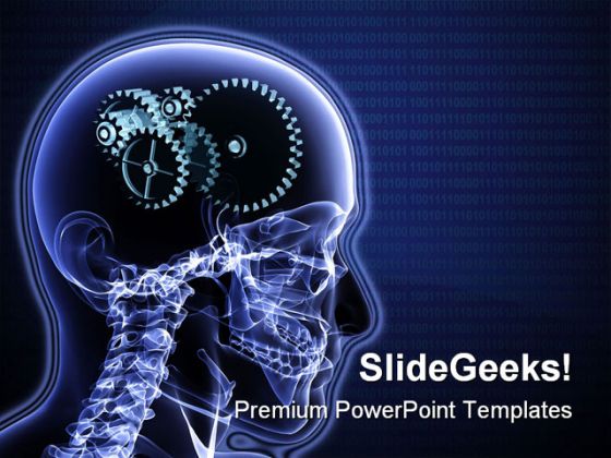Brain Gears Science PowerPoint Template 0610