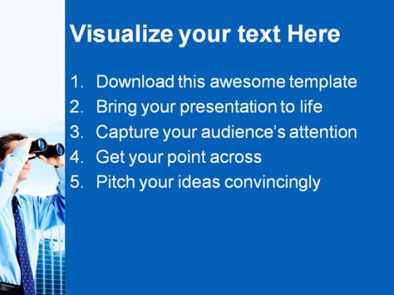 Business Look People PowerPoint Template 1010