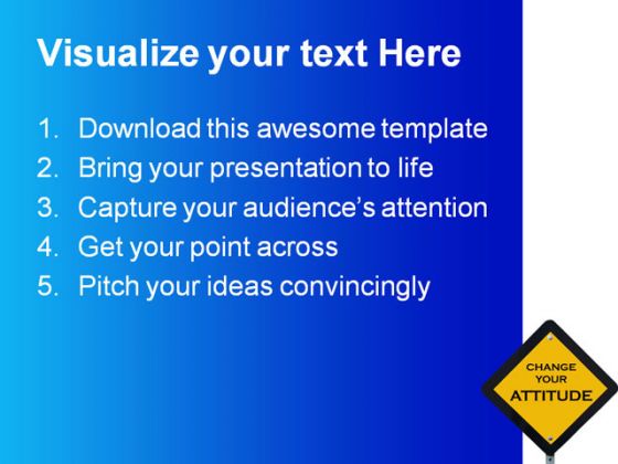 Change Your Attitude Business PowerPoint Template 1110