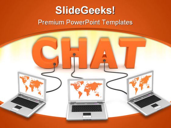 Chat Internet Business PowerPoint Template 0810