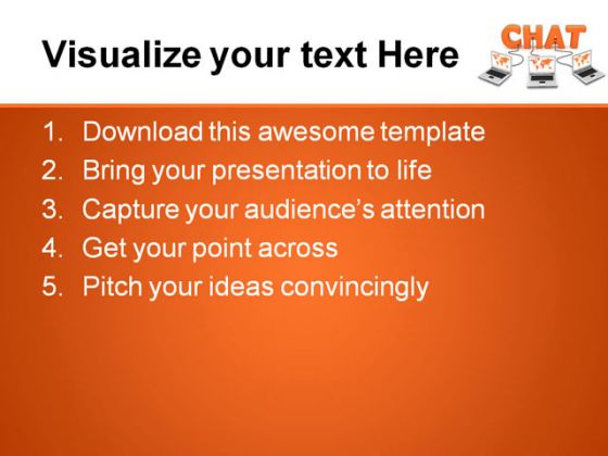 Chat Internet Business PowerPoint Template 0810
