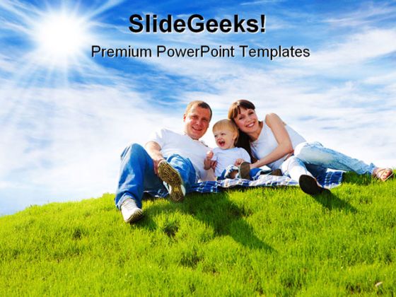 Cheerful Family PowerPoint Background And Template 1210