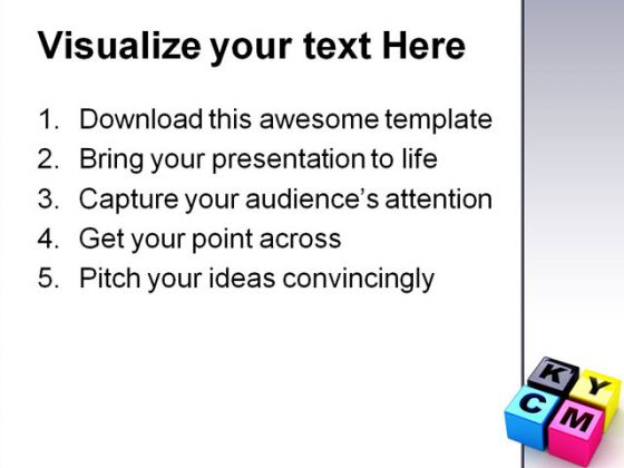 Cmyk Communication PowerPoint Template 0910