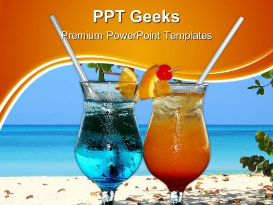 Colourful Cocktails Food PowerPoint Templates And PowerPoint Backgrounds 0411