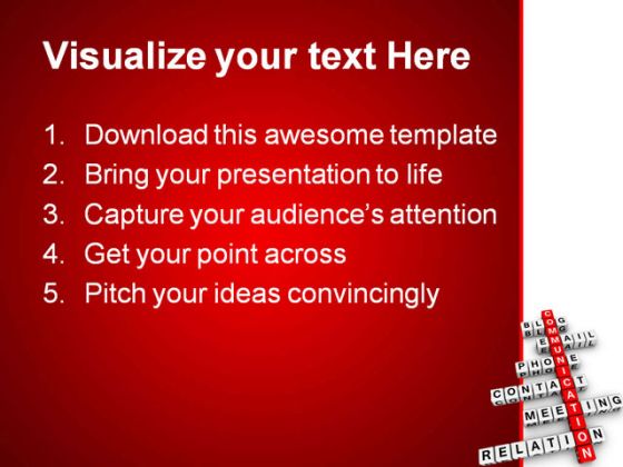 Communication Metaphor PowerPoint Template 0810