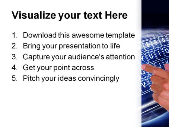 Connected To World Business PowerPoint Template 0810