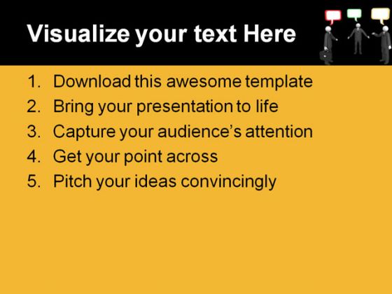 Conversation People PowerPoint Template 0510