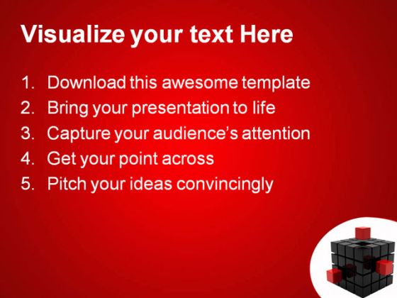 Cube Symbol PowerPoint Template 0810