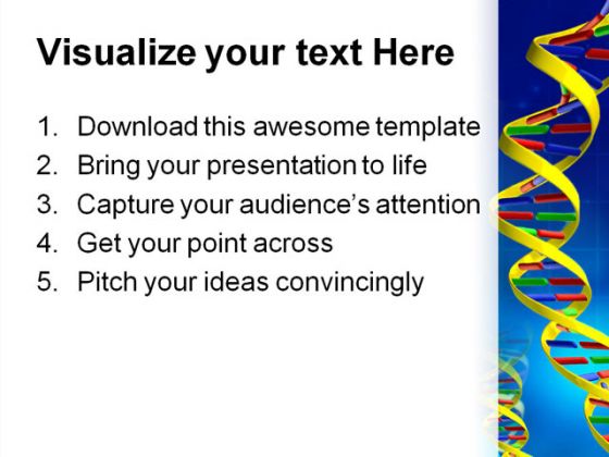 Dna Science PowerPoint Template 0610