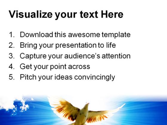 Dove Animals Nature PowerPoint Template 1010