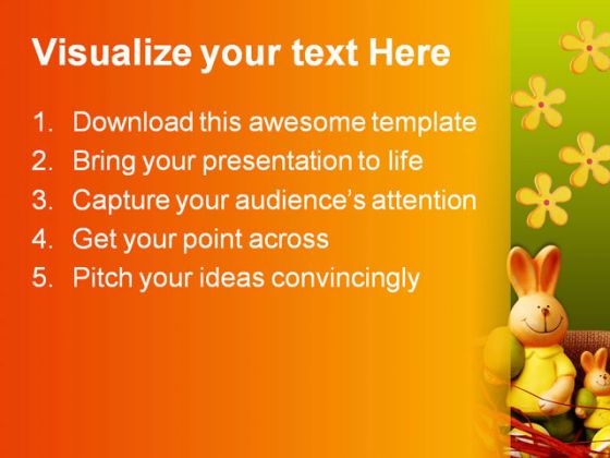 Easter Eggs Food PowerPoint Template 0810