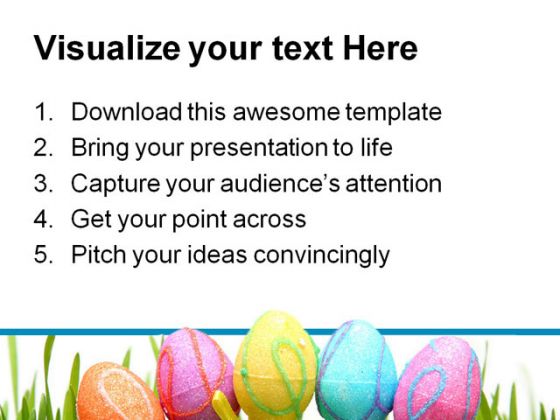Easter Eggs Religion PowerPoint Template 0610