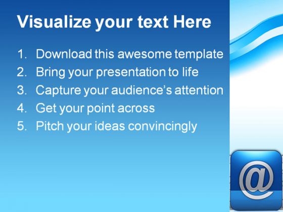 Email Symbol Communication PowerPoint Template 0810