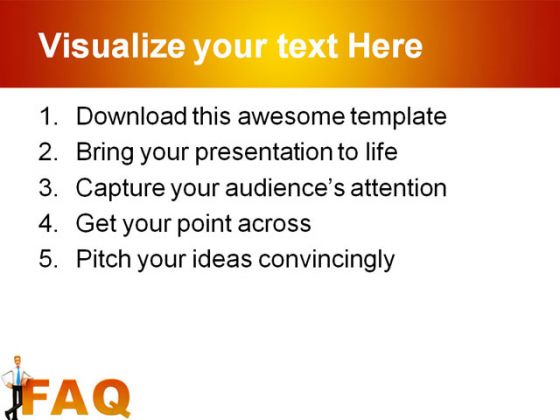 Faq People PowerPoint Template 0910