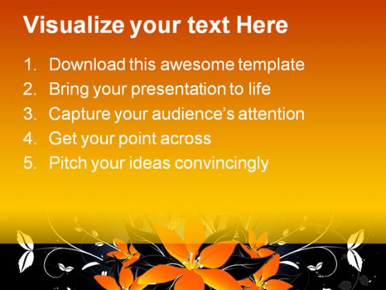 Floral Beauty PowerPoint Template 1110