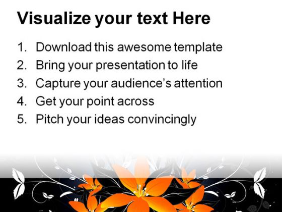 Floral Beauty PowerPoint Template 1110
