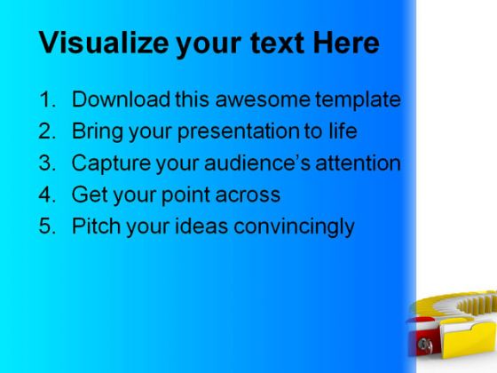 Folder With Key Security PowerPoint Background And Template 1210