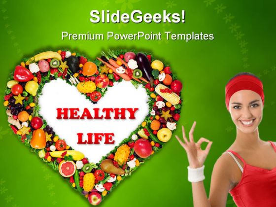 Fruits Vegetables Framed Health PowerPoint Backgrounds And Templates 1210