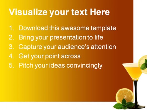 Glass With Cocktail Health PowerPoint Templates And PowerPoint Backgrounds 0411