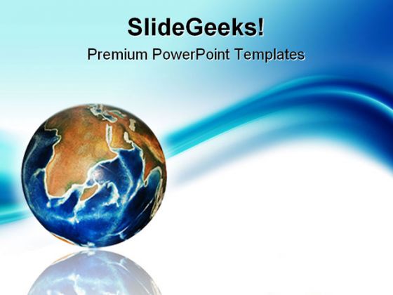 Globe Wave Global PowerPoint Template 0810
