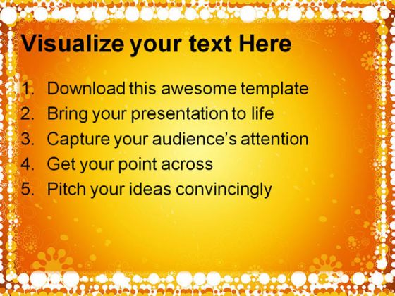 Golden Christmas Abstract PowerPoint Template 1010