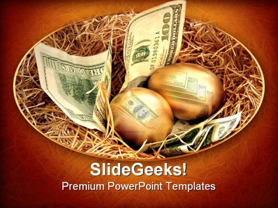 Golden Eggs Money PowerPoint Template 0510