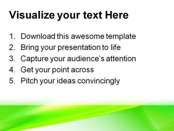 Green Abstract PowerPoint Template 0910