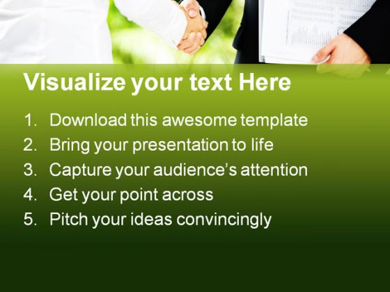 Handshake01 Business PowerPoint Template 0910