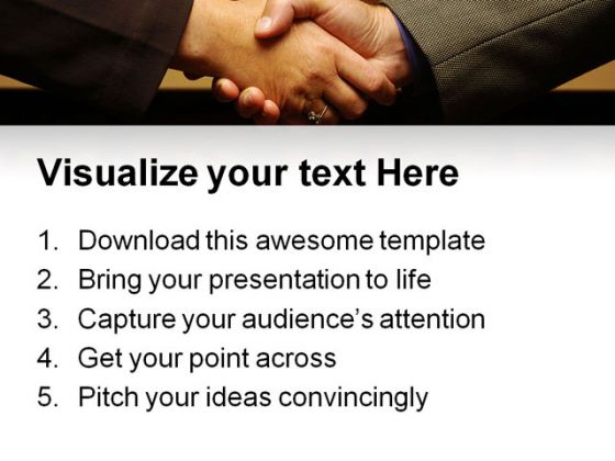 Handshake People Business PowerPoint Template 1110