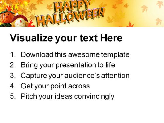 Happy Halloween Holidays PowerPoint Template 1010