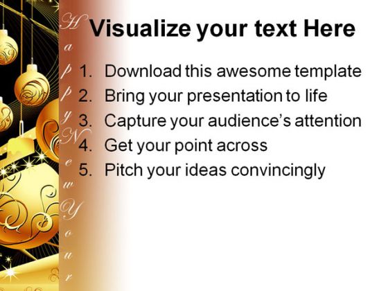 Happy New Year01 Holidays PowerPoint Template 1010