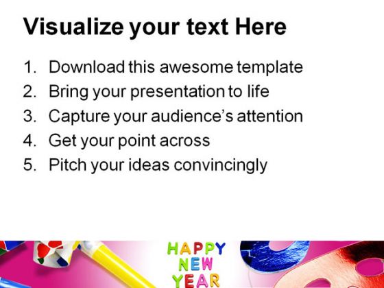 Happy New Year03 Holidays PowerPoint Template 1010