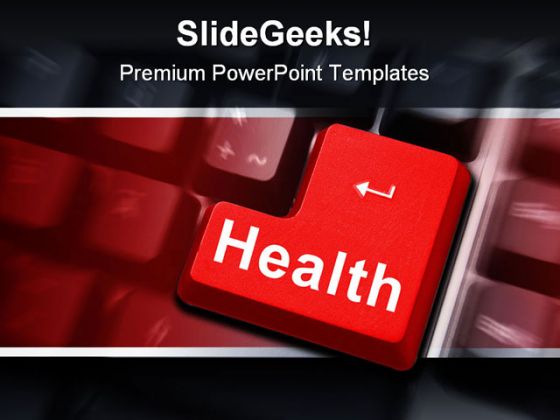 Health Keyboard Internet PowerPoint Template 0610