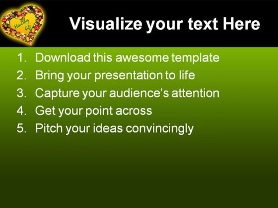 Healthy Life People PowerPoint Template 0610