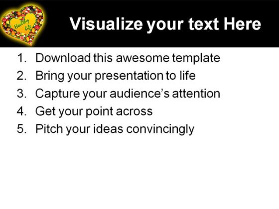 Healthy Life People PowerPoint Template 0610