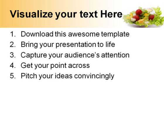 Healthy Salad Food PowerPoint Template 1110